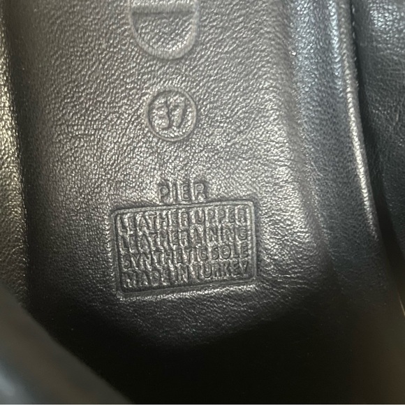 Silent D Pier Black Leather Platform Sandal Size 7 - Picture 8 of 9